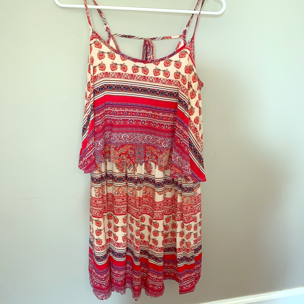 Floral, Flowy, Red Dress!